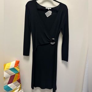 Vertigo long sleeve maxi dress with silver detailing size S